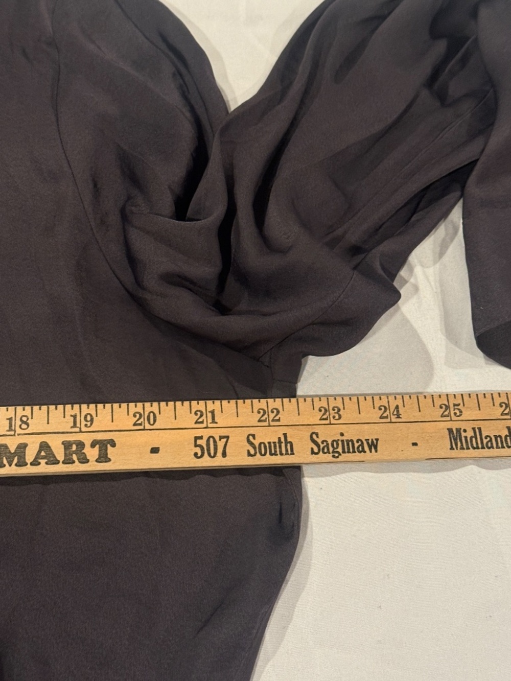 Simply Vera Vera Wang XL Gray Satin Drawstring Duster Cardigan Button Down Blous - Picture 7 of 12